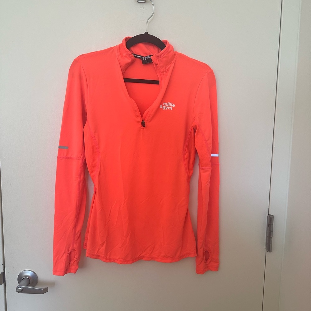 Neon Pink Long Sleeve Running Shirt/Jacket (S)